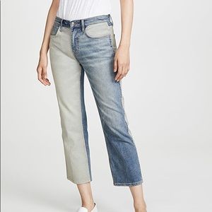 Current Elliot Vanessa Two Tone Cropped Denim